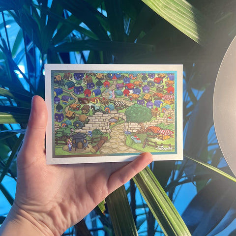 Neopets x ACMI: Marketplace Map Foil Postcard
