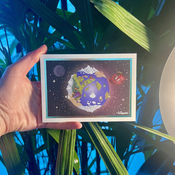 Neopets x ACMI: Map of Neopia Foil Postcard