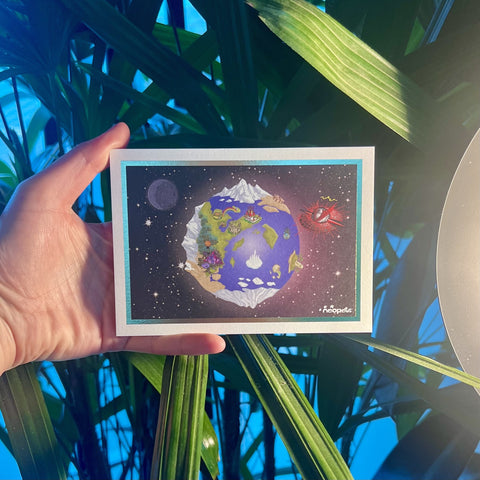 Neopets x ACMI: Map of Neopia Foil Postcard