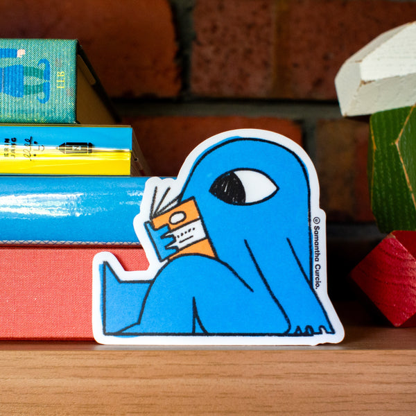 Sam Curcio: Reading Vinyl Sticker