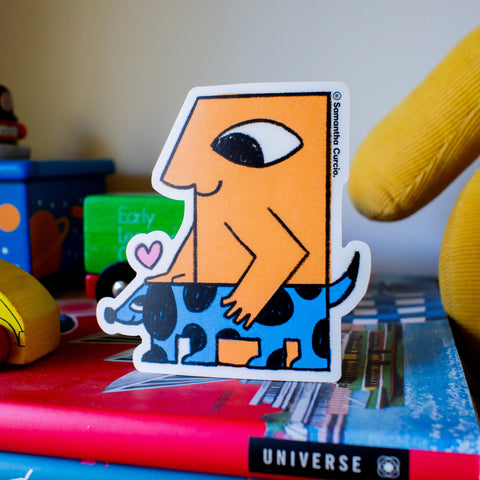 Samantha Curcio: Dog Vinyl Sticker