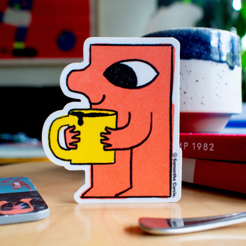 Samantha Curcio: Coffee Vinyl Sticker
