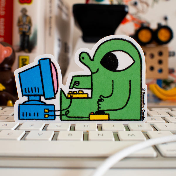 Samantha Curcio: Computer Vinyl Sticker