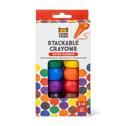 Tiger Tribe: Stackable Crayons - Retro Rainbow