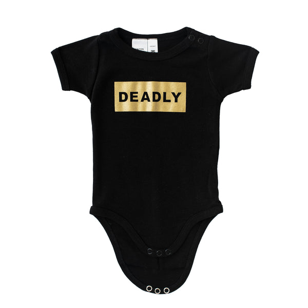 AARLI - Deadly Solid Gold Baby Romper