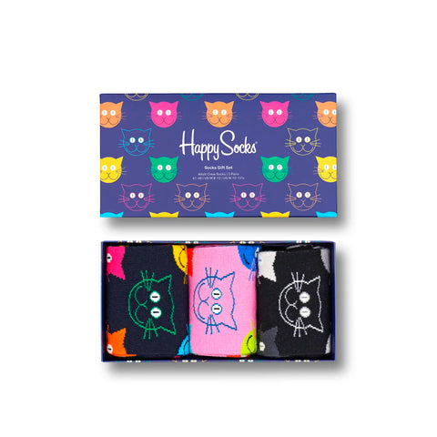 Happy Socks: 3 Pack Cat Gift Set