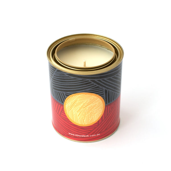 Kinya Lerrk: Aboriginal Flag Designer Candle Tin