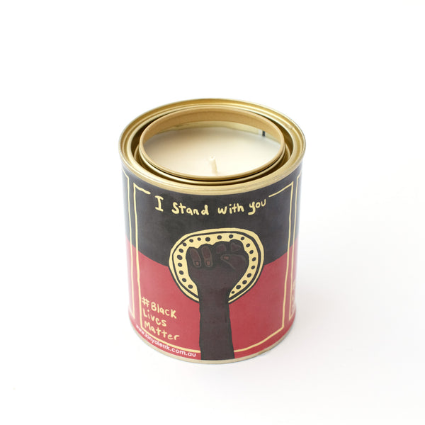 Kinya Lerrk: I Stand With You Designer Candle Tin