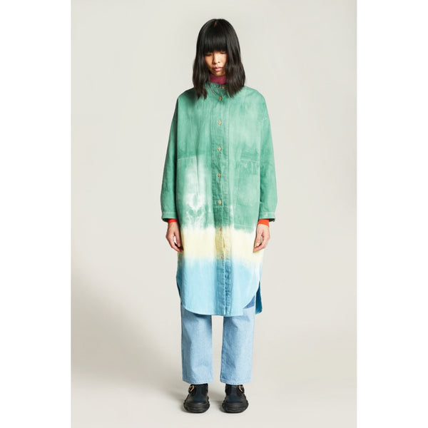 Kloke: Connect Dip Dye Dress - Green/Ecru/Blue