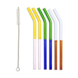 MoMA Two-Tone Borosilicate Straws (Set of 6)