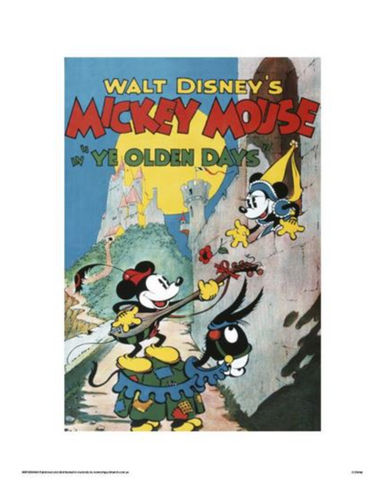 Mickey Mouse Ye Olden Days Movie Art Print - 30 x 40